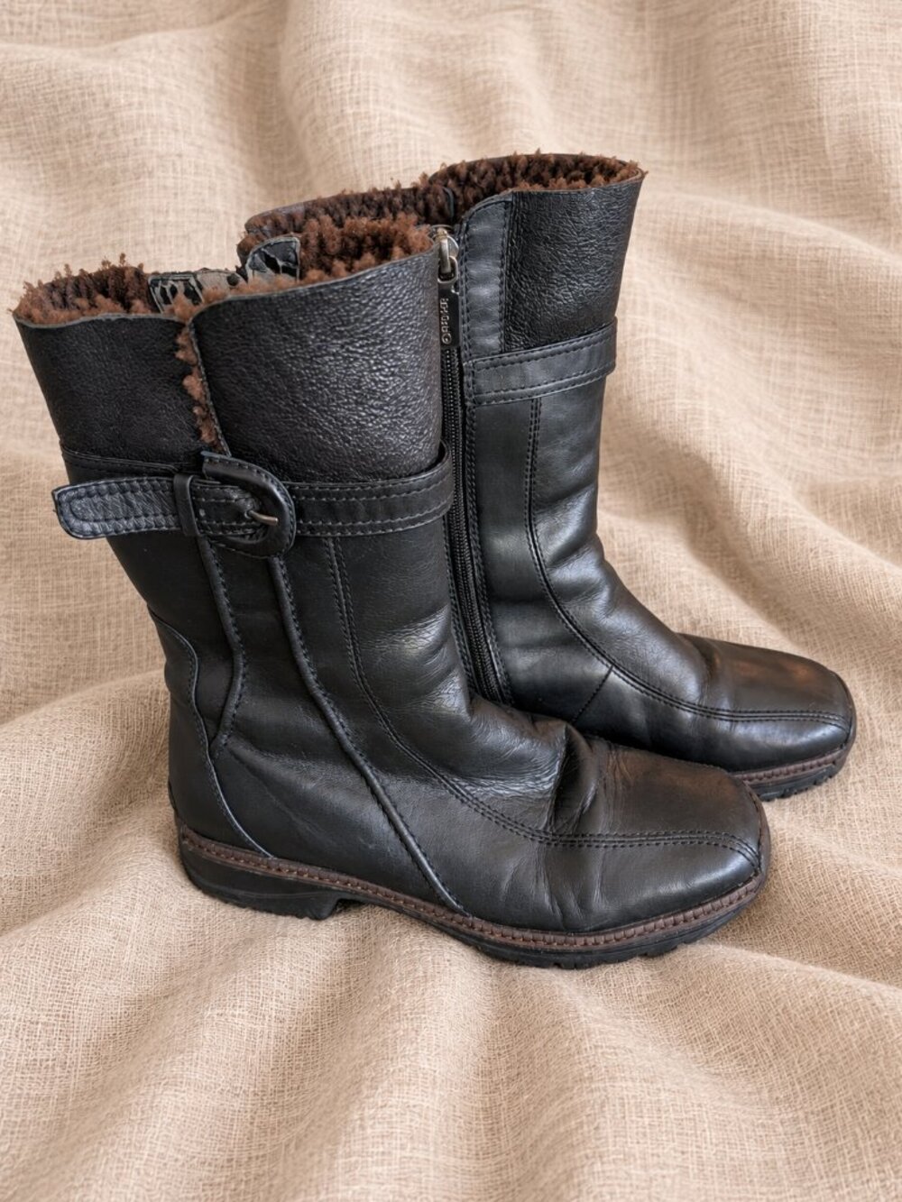 Blondo Canada Black Leather Winter Boots